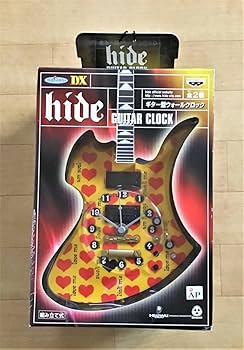 Amazon.co.jp: hide イエローハート ギター型 ウォールクロック